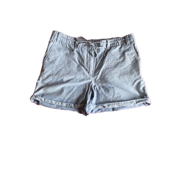 Talbots women’s bird light blue 100% cotton rolled cuff shorts/12 P - Picture 2 of 6